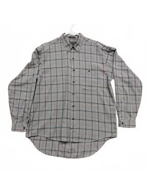 Colours by Alexander Julian Plaid Button-Down Shirt Men's L Made in Hong Kong